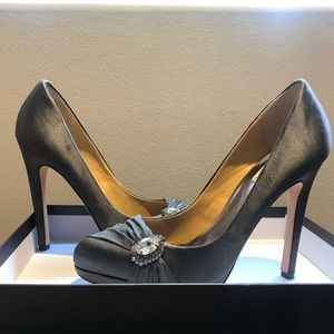 Badgley Mischka Dark Grey Heels